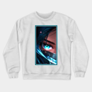 Anime Girl Eye | Quality Anime Artwork | Anime Aesthetic | Manga Anime Art Crewneck Sweatshirt